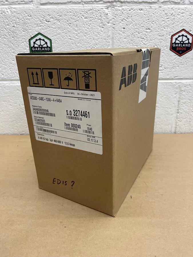 Used ABB ACS380-040C-12A6-4+K454 AC Drive, Drive SW: V2.17.3.4 *FACTORY SEALED*
