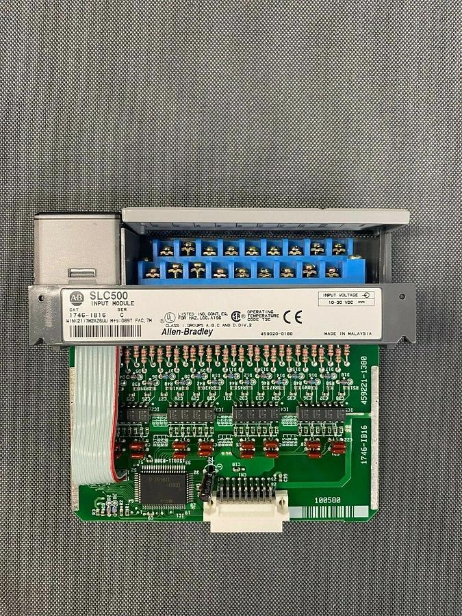 Used Allen Bradley (1) 1746-P2 Power Supply, (1) 1746-A10 10 Slot Rack, (2) 1746-IB16