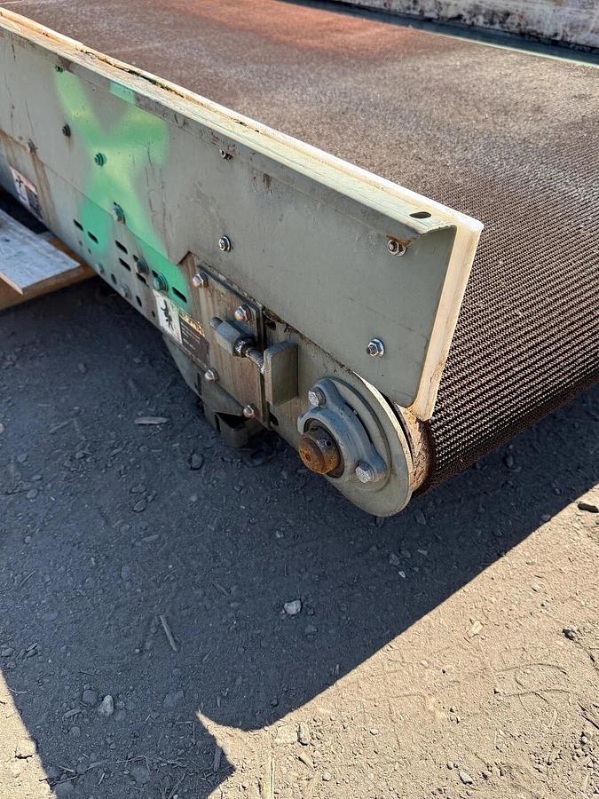 Used Conveyor Belt W:36” L:113” Rough Top w/ Baldor 1Hp, 1760RPM and Gearbox