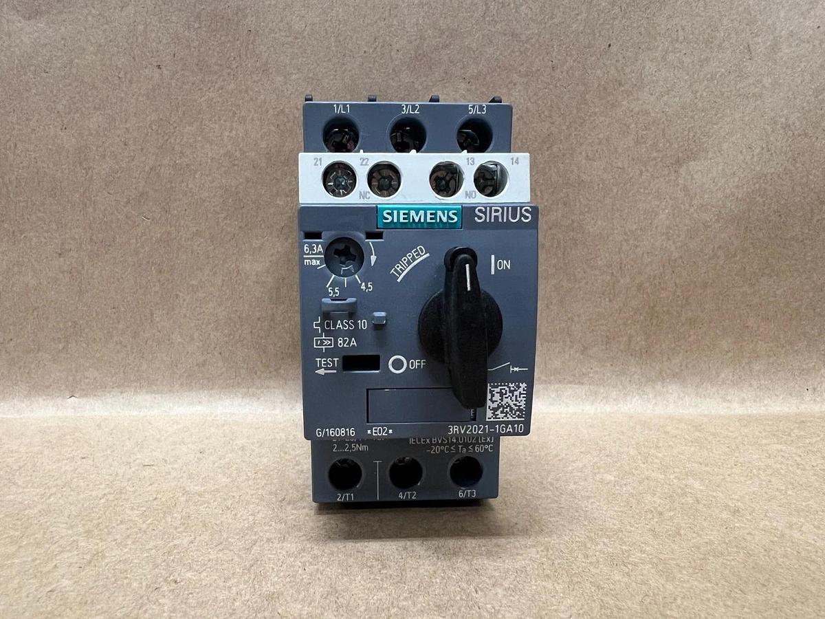 Used Siemens 3RV2021-1GA10 SIRIUS Class 10, Circuit Breaker