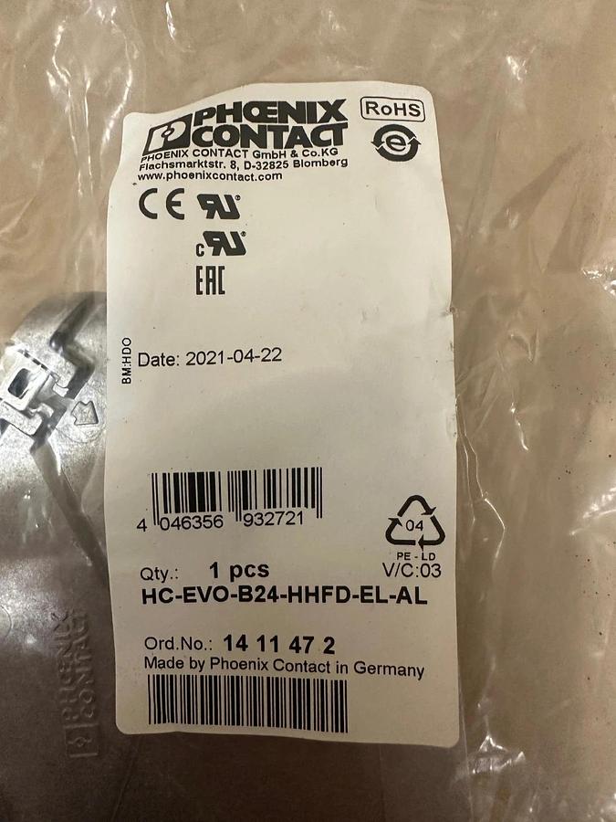 Used Phoenix Contact HC-EVO-B24-HHFD-EL-AL Housing