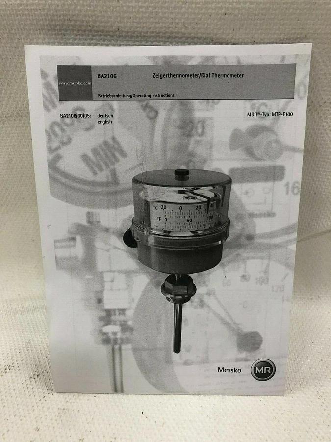 New - open box Messko MTP-F100 Temperature Gauge