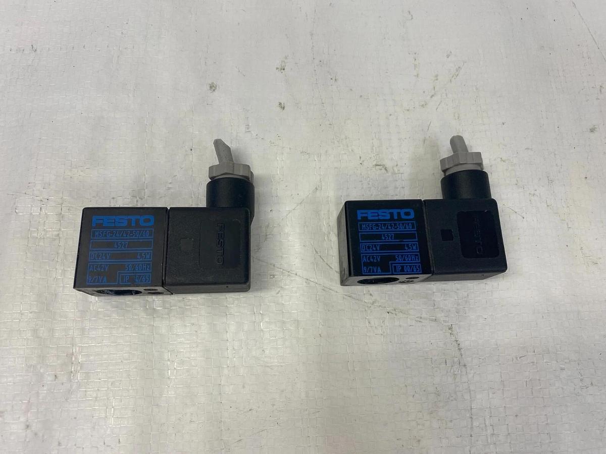 Used Festo MSFG-24/42-50/60 4527 DC24V Solenoid Coil - Lot of 2