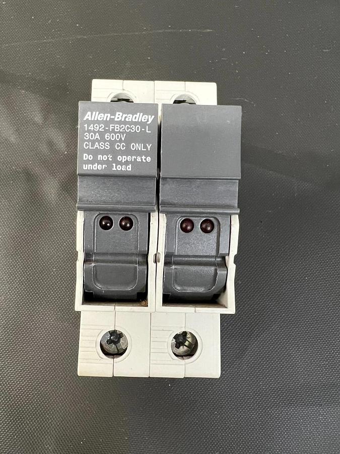 Used Allen Bradley 1492-FB2C30-L 30A, 600V Fuse Holder
