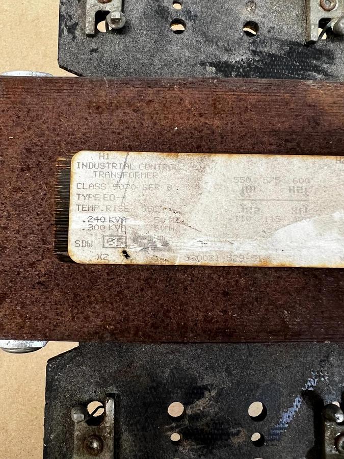 Used Square D Class 9070 Industrial Control Transformer