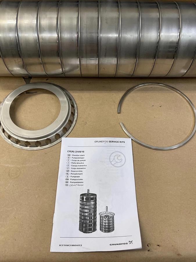 Used Grundfos CRN4-160/15SF, 415366, Chamber Stack Kit, Ceramic Bearings