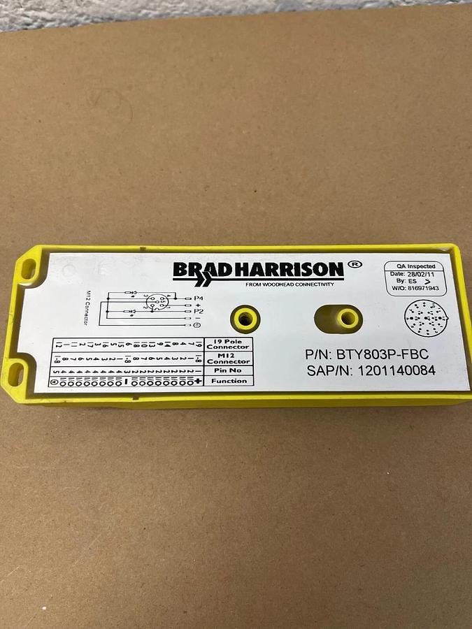 Used Brad Harrison BTY803P-FBC Micro-Change Junction Box, M12, 8 part