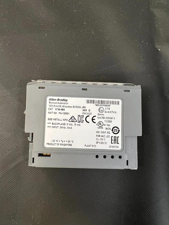 Used Allen Bradley 1734-IB8 Series D Input Module