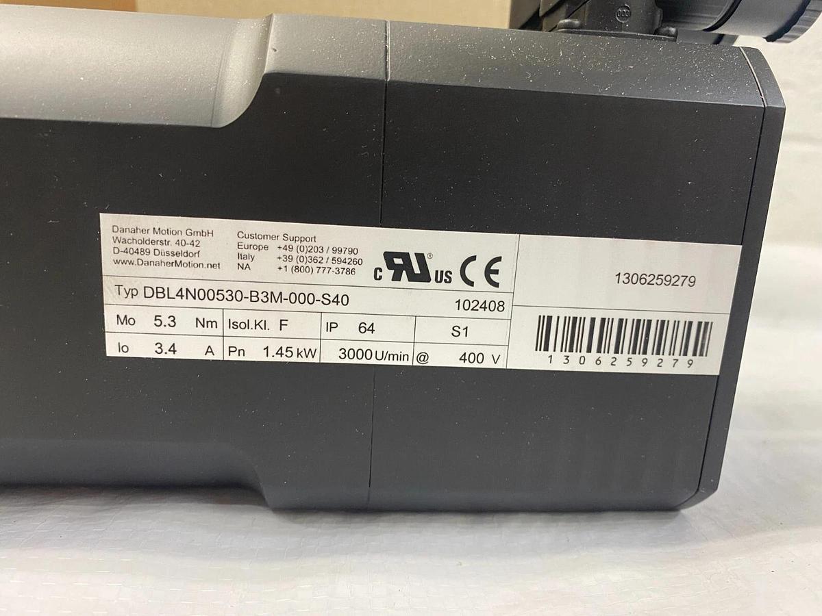 Danaher Motion DBL4N00530-03M-000-S40 D-40489 IP 64 S1 3000/min 400V