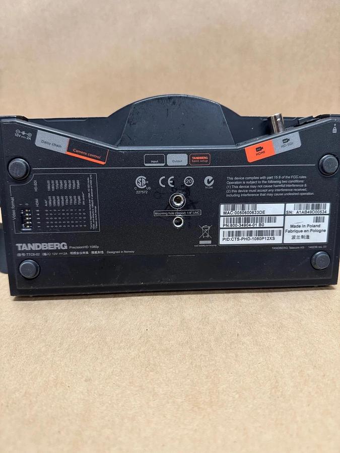 Used Tandberg TTC8-02 Precision 1080P Conferencing Camera