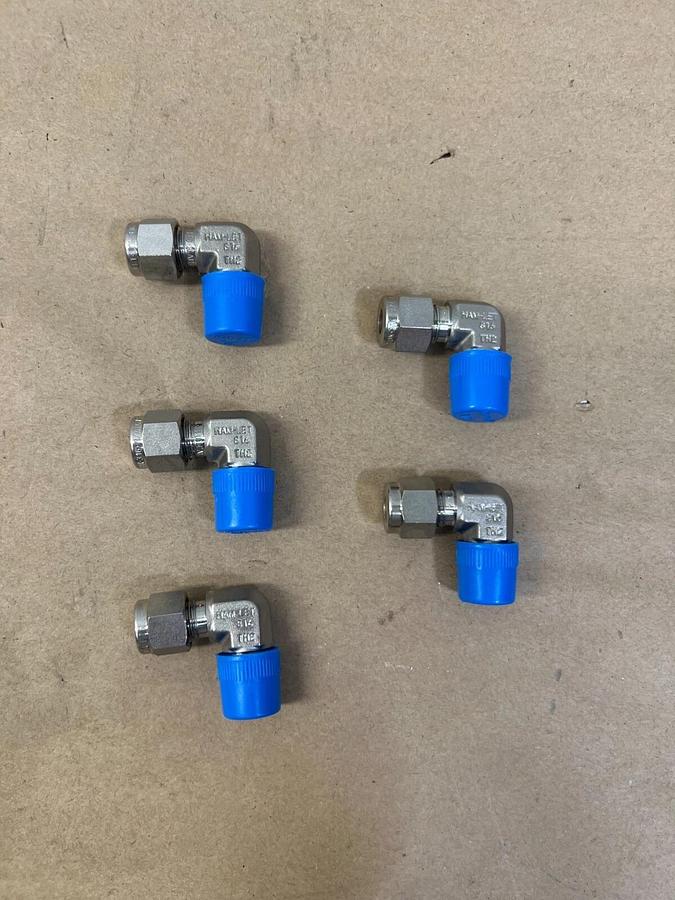 Used HAM-LET 769L SS 1/4 x 1/4 (5 Pcs.) Stainless Steel Fitting