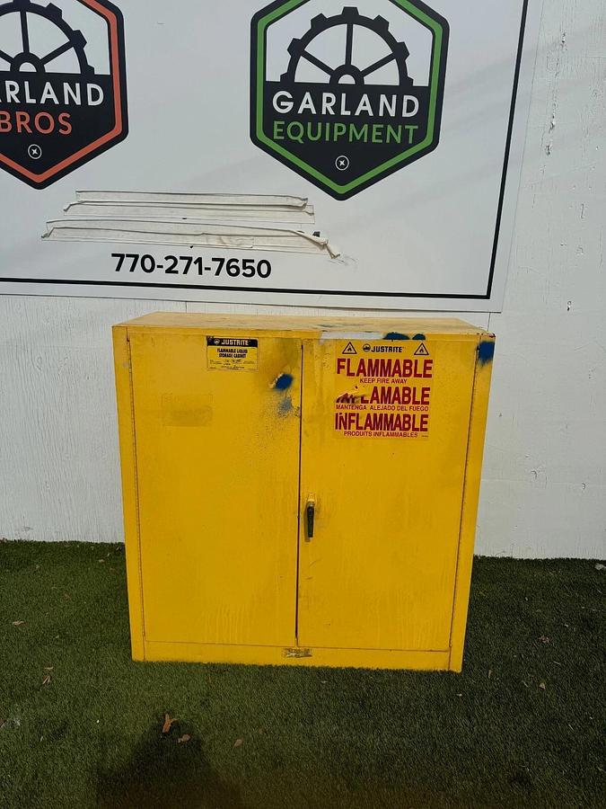 Used Justrite 25300 30 Gallon Flammable Liquid Storage Cabinet, 43” x 18” x 44”