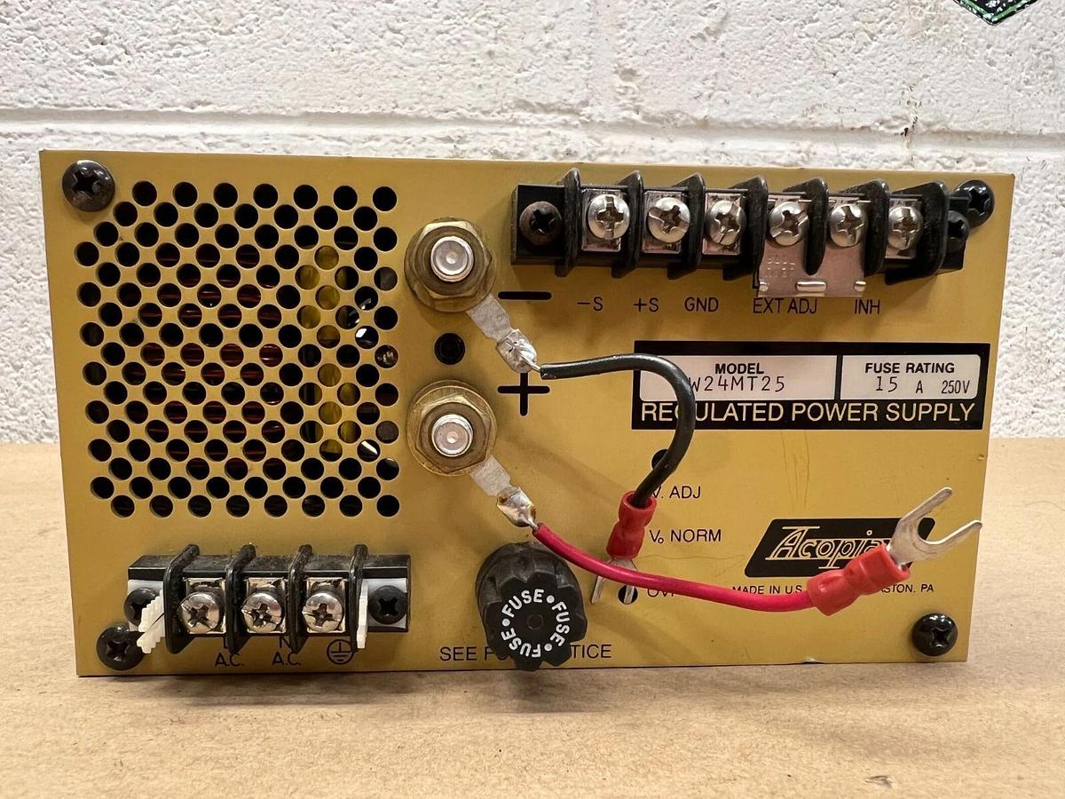 Used Acopian W24MT25 15A Regulated Power Supply