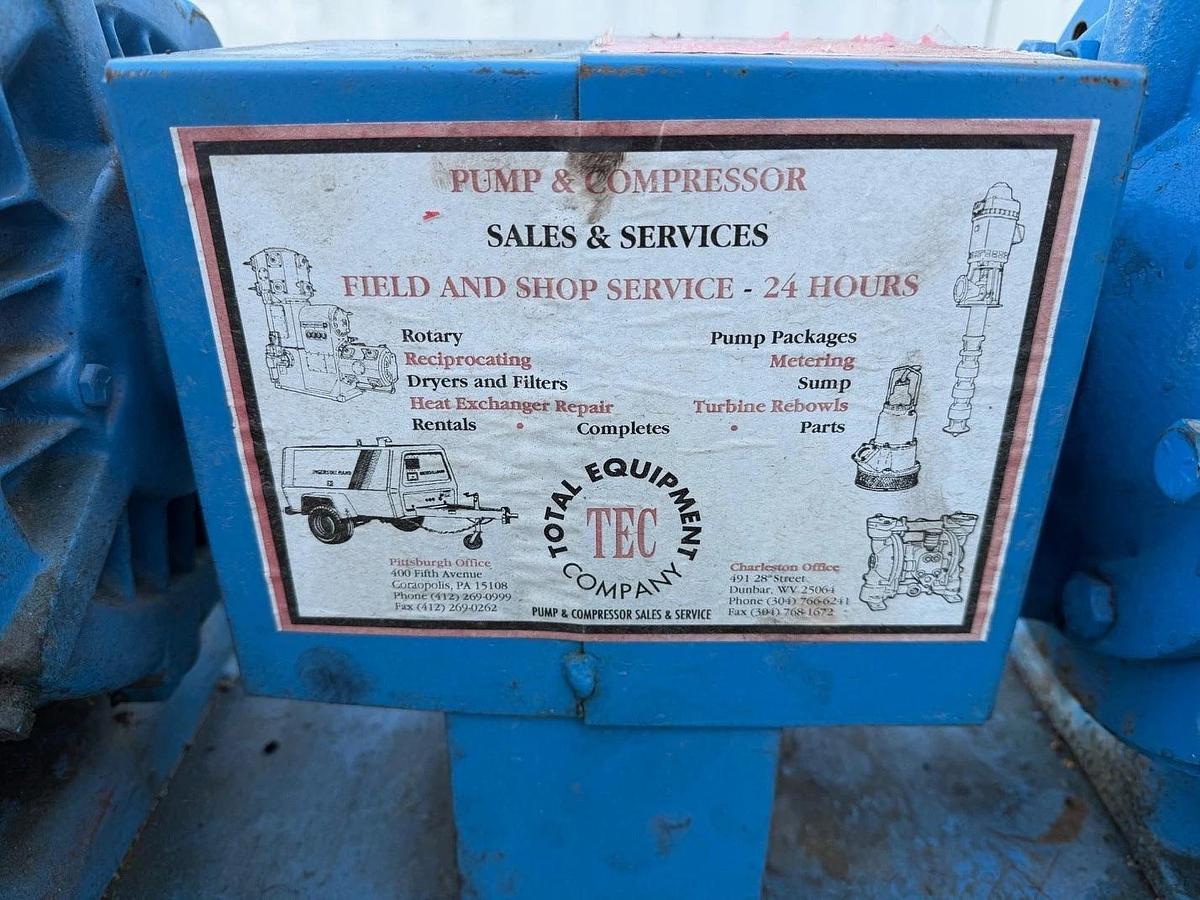 Used Ingersoll-Dresser 4x3x10L Centrifugal Pump Skid, 15Hp Motor @ 1750RPM