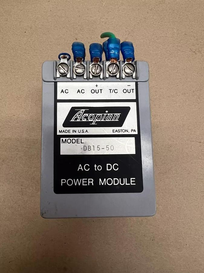 Used Acopian DB15-50 AC to DC Power Module