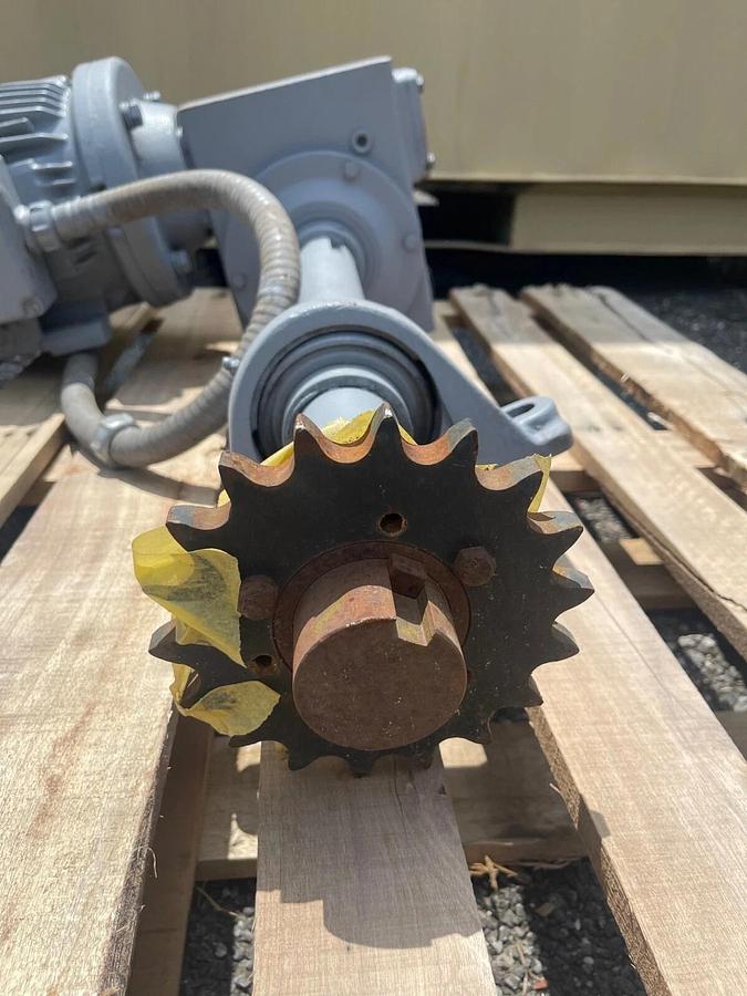 Used Hub City 385 Speed Reducer w/ 3 HP Power Tech Electric Motor, Ratio 60:1