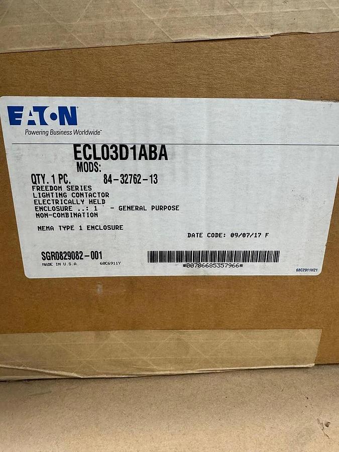 Eaton ECL03D1ABA Lighting Contactor Enclosure NEMA Type 1