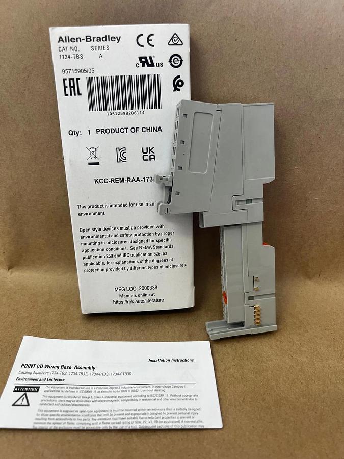 Used Allen Bradley 1734-TBS Ser A Point I/O Module Terminal Base