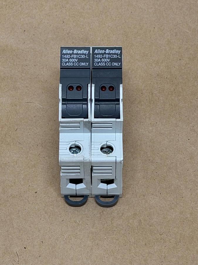 Used Allen Bradley 1492-FB1C30-L 1-Pole, Fuseholder, 30A, 600V - Lot of 2
