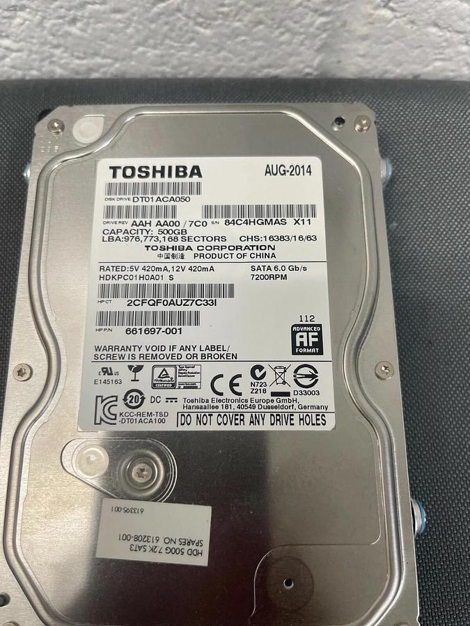 Used Toshiba DT01ACA050, Desktop Hard Drive