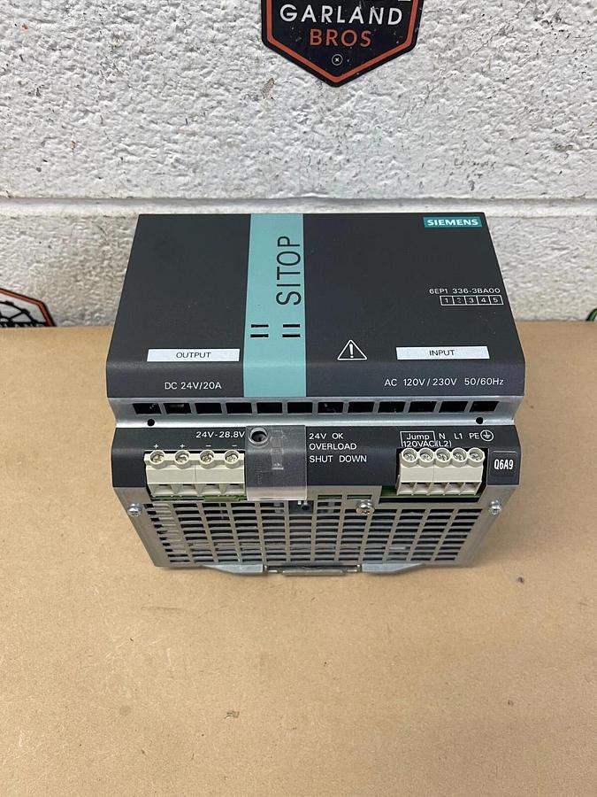 Used Siemens 6EP1336-3BA00 SITOP Modular 20A, 1/2 ph Power Supply