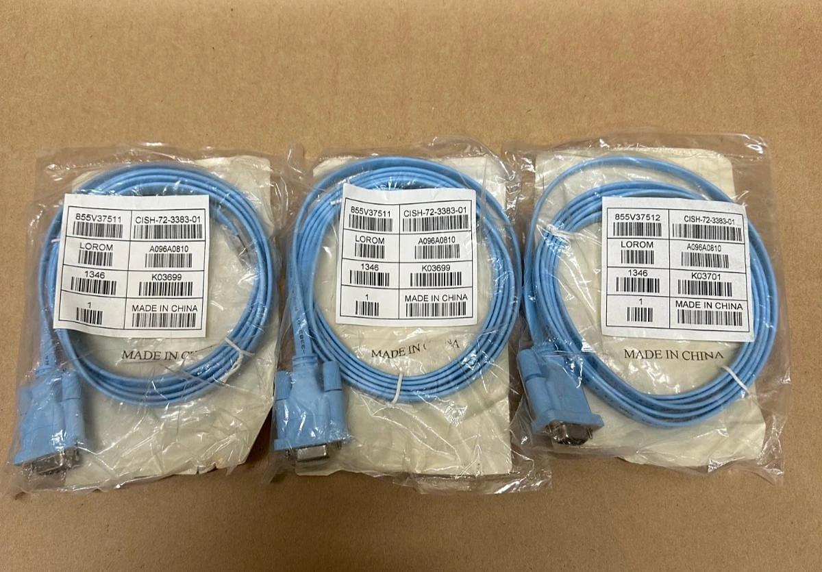 Used Cisco CISH-72-3383-01 Console Cable *NEW* Lot of 3