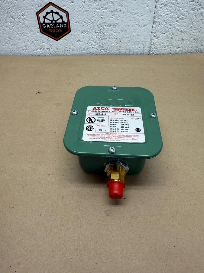 Used ASCO HB21A214 Tri-Point Pressure Switch *NEW*