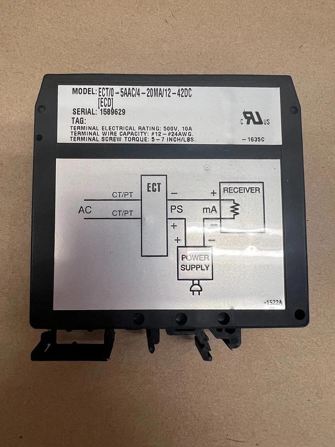Used Moore Industries ECT/0-5AAC/4-20MA/12-42DC ECT Signal Isolator Converter
