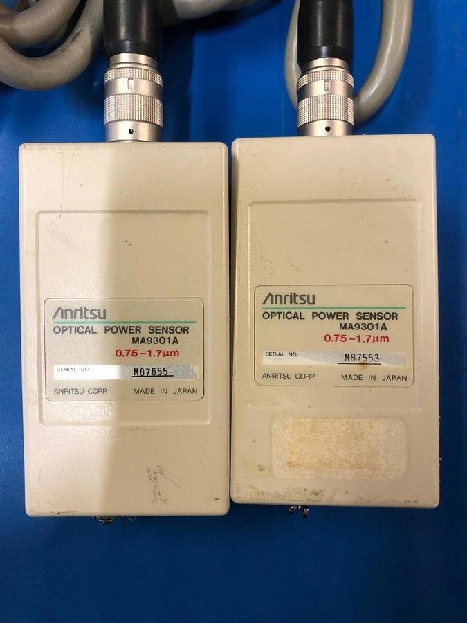 Used Anritsu Optical Power Meter ML910B with 2 MA9301A Optical Power Sensors