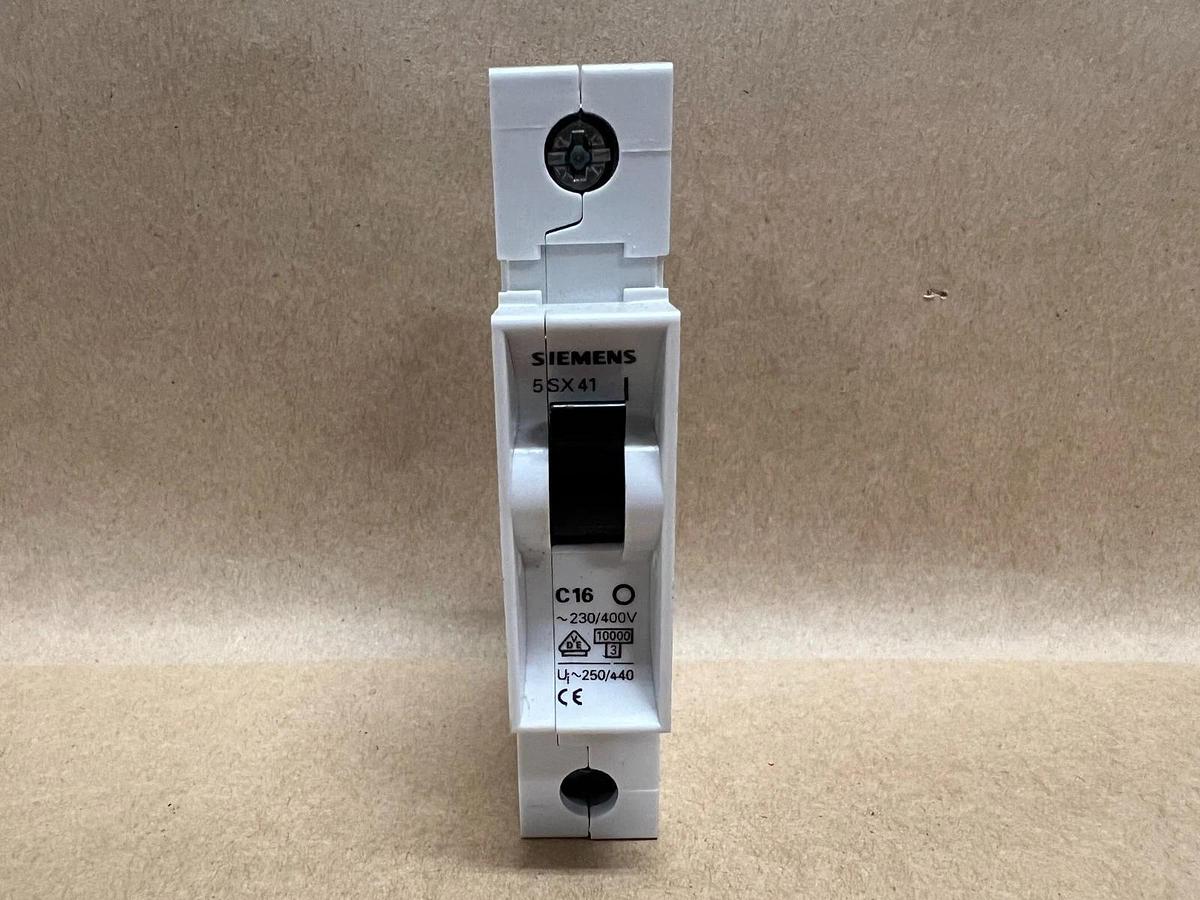 Used Siemens 5SX41 C16, 230/400V, Circuit Breaker - Lot of 3