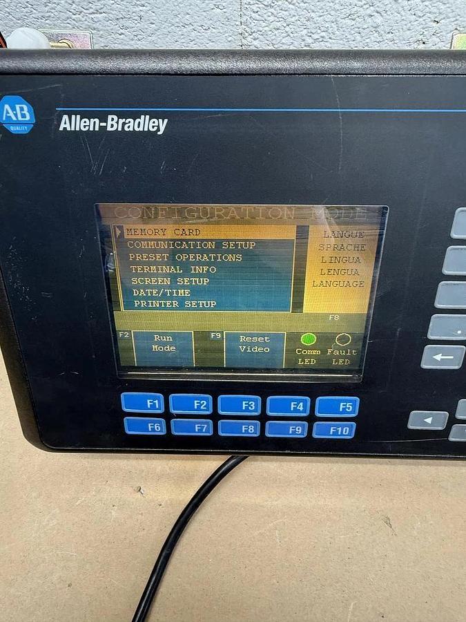 Used Allen-Bradley 2711-B6C20X PanelView 600 Ser B 100-240VAC 0.6-0.35A 50/60Hz, 75VA