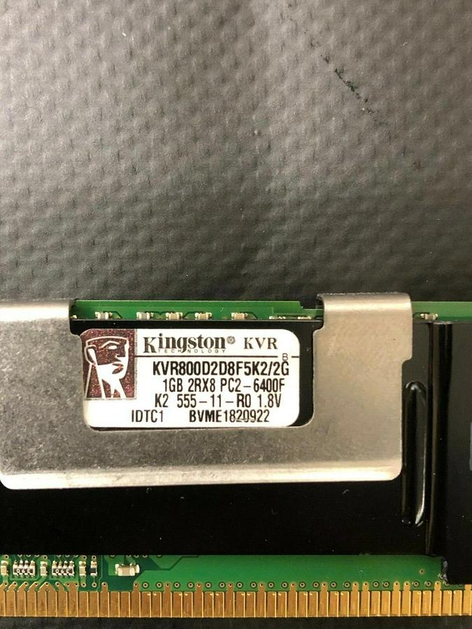 Used Kingston KVR800D2D8F5K2/2G Memory Low Profile RAM (LOT of 4)