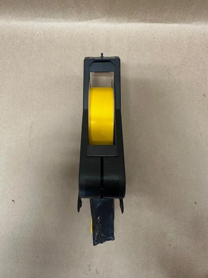 Used Brady B595 Black on Yellow, 1.125” x 90’ Label Cartridge, Roughly 2/3 Left