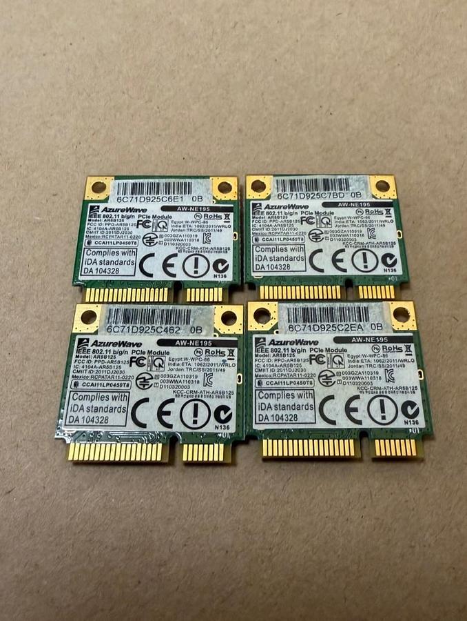 Used AzureWave AW-NE195 PCle Module - Lot of 4