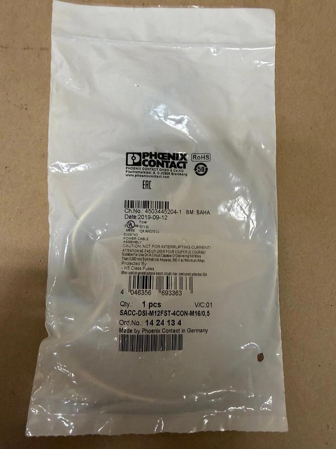 Used Phoenix Contact SACC-DSI-M12FST-4CON-M16/0,5 Device Connector Rear Mounting NEW