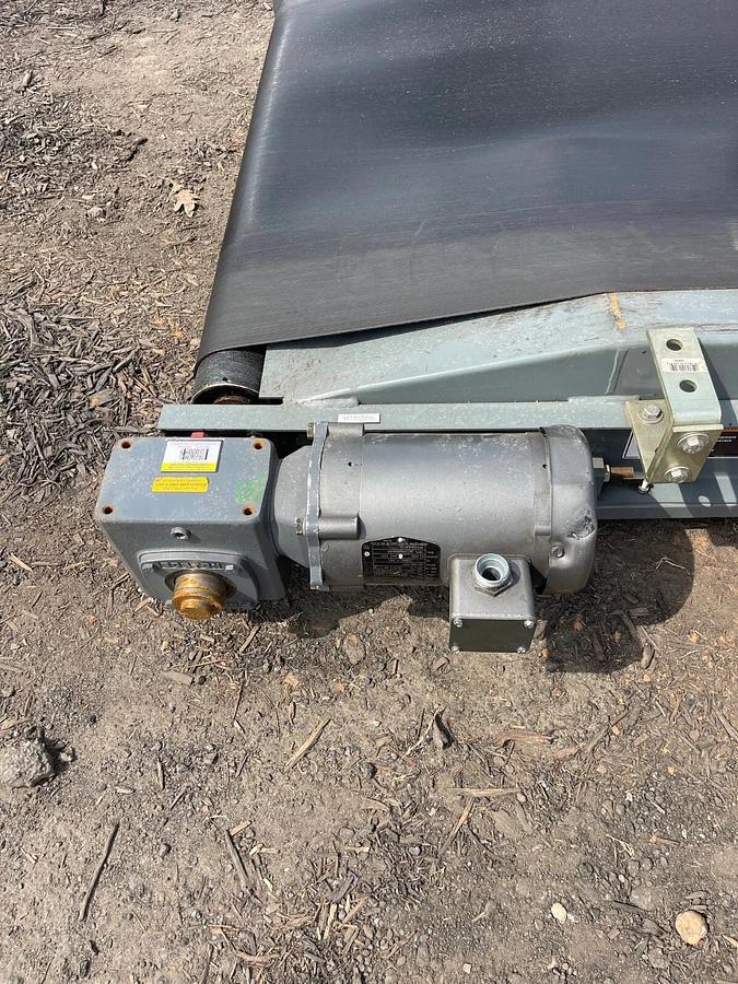 Used Conveyor Belt W:33.75” L:144” Longitudinal Groove Belt, Baldor 1/2Hp 1725 RPM