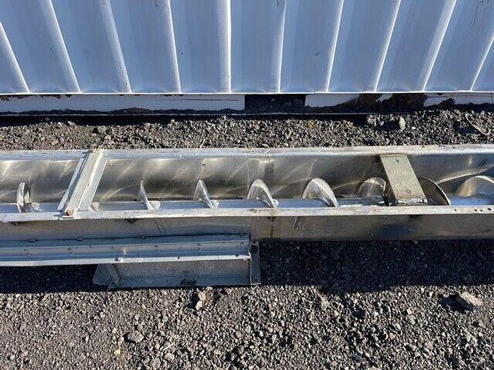 Used Stainless Steel Screw Conveyor 9"x24'3" w/ Toshiba 3HP @ 1755RPM, Dodge Gearbox
