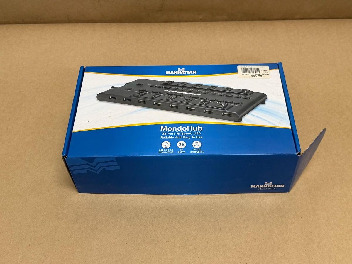 Used Manhattan Mondohub 28-Port Hi-Speed USB *NEW*