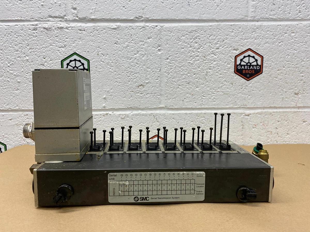 Used SMC IN313-DN1 Serial Interface Unit w/8 Valve Stations ( No Solenoid Valves)