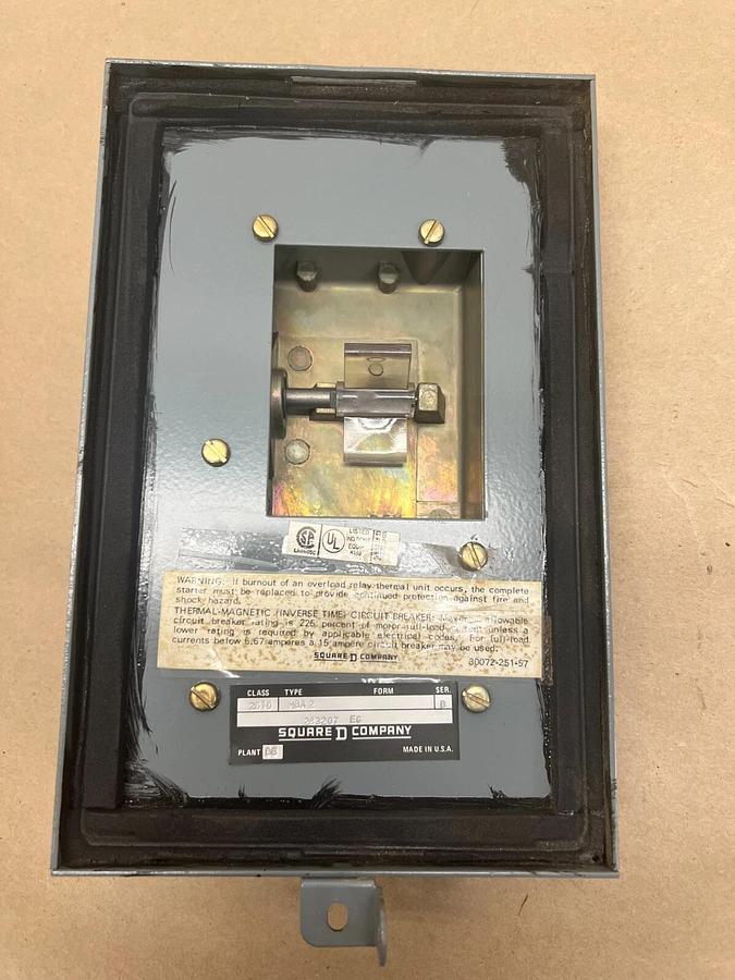 Used Square D MBA 2 Ser. B Manual Starter