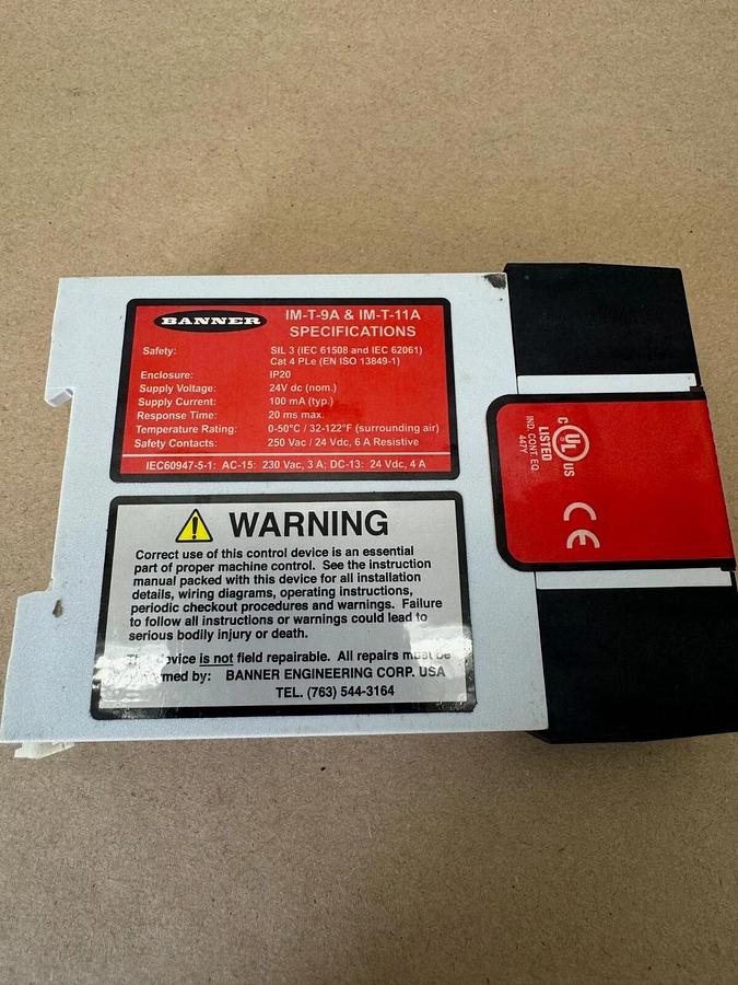 Used Banner IM-T-9A & IM-T-11A Safety Relay Interface Module