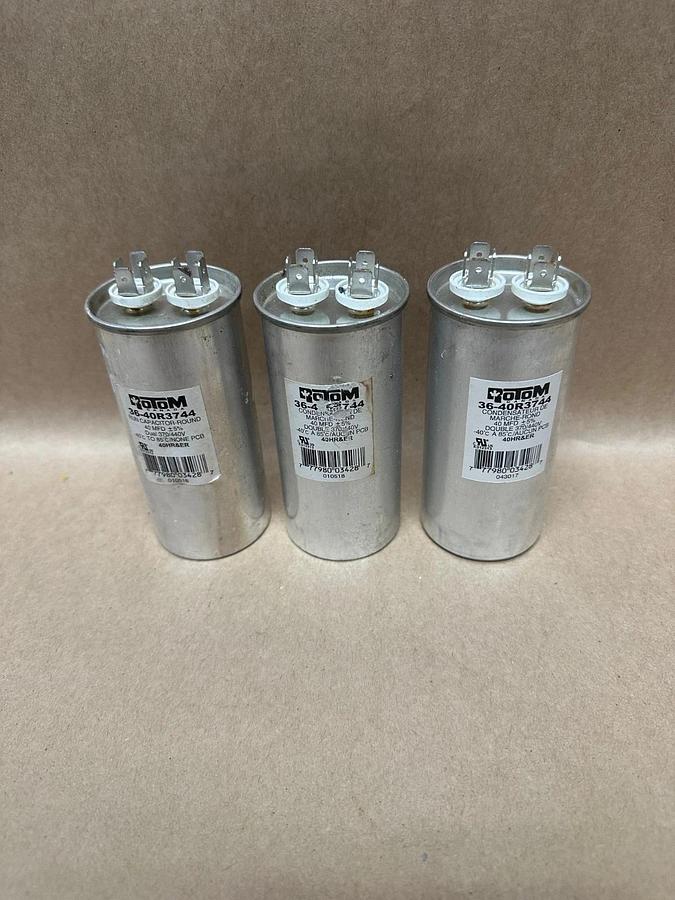 Used ROTOM 36-40R3744 Run Capacitor-Round - Lot of 3