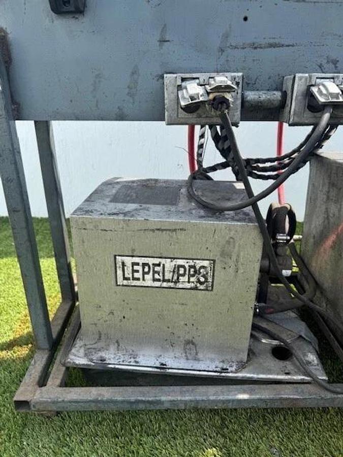 Used Lepel Conveyor 6" W, 52” L, TR-1000A 1/2Hp DC Motor, PPS Induction Sealer