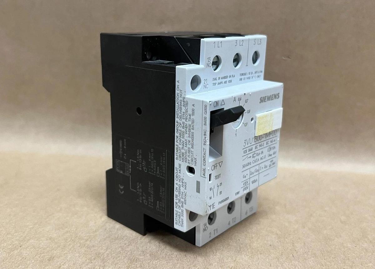 Used Siemens 3VU1300-1MF00 50/60Hz, Circuit Breaker