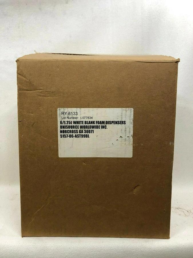 Used Genuine Joe RY8133 1.25L White Blank Foam Dispenser Box of 6