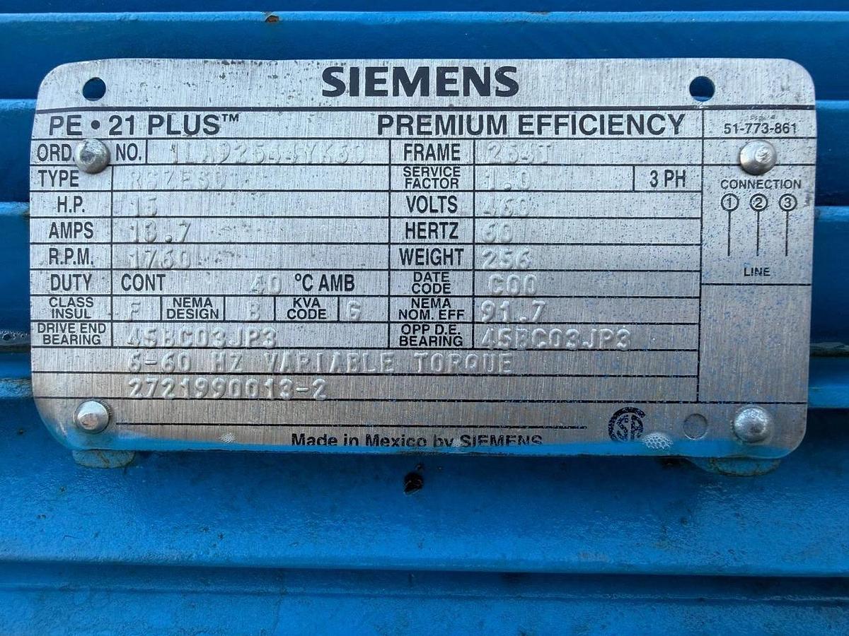 Used Ingersoll-Dresser 4x3x10L Centrifugal Pump Skid, 15Hp Motor @ 1750RPM