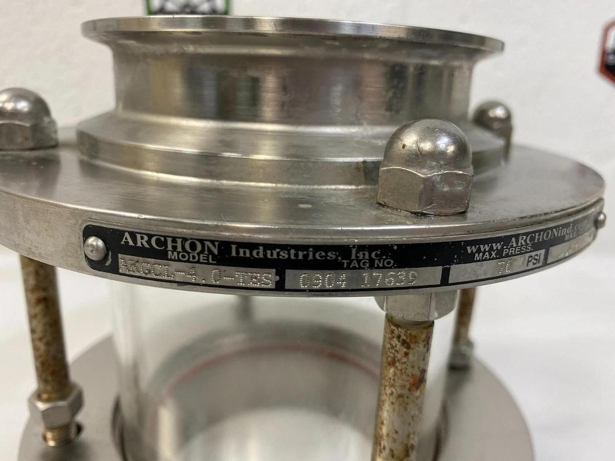 Used Archon Industries INC AKGCL-4.TES Sight Flow Indicator, 70 psi max, 400 F temp