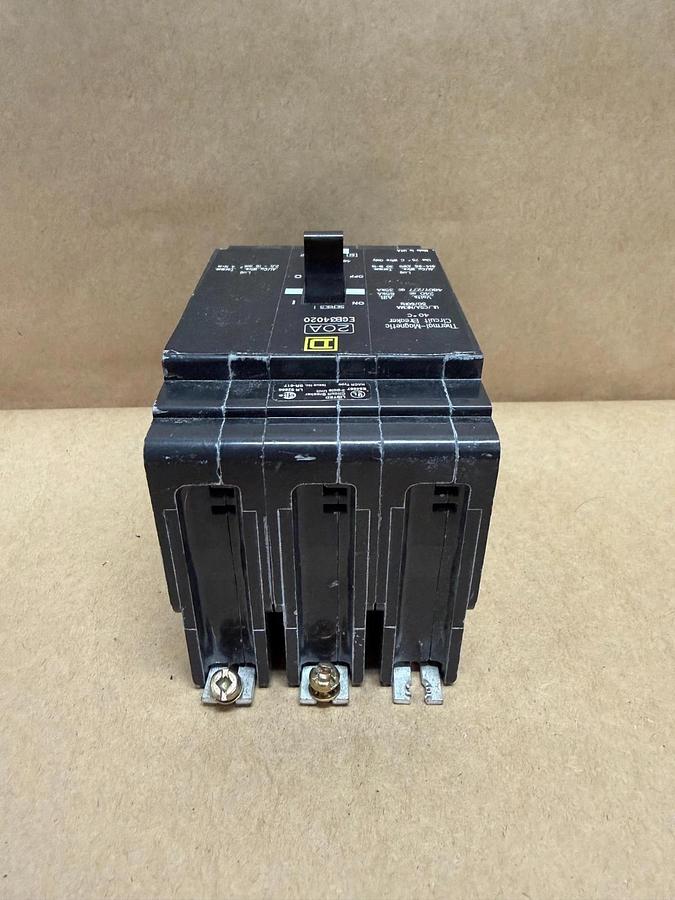 Used Square D EGB34020 20A Thermal Magnetic Circuit Breaker