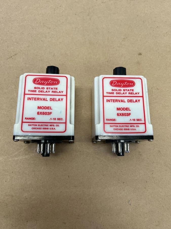 Used Dayton 6X603F Solid State Interval Delay - Lot of 2