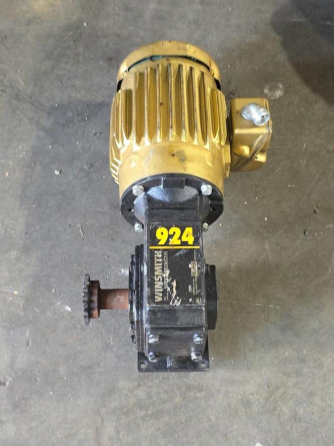 Used Nord SK1SI50 Flexbloc Worm Gear, Baldor KM3454 0.25Hp Motor @ 1725Rpm